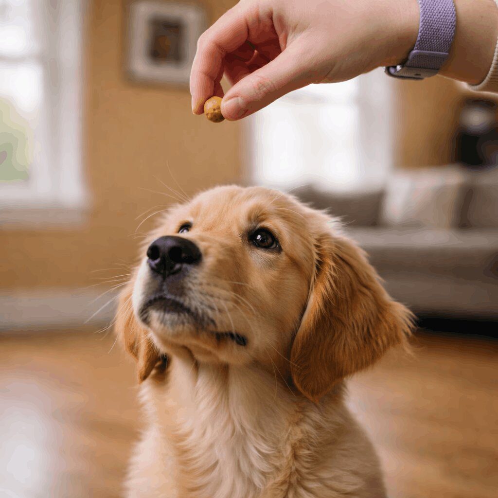 Dog With A Treat